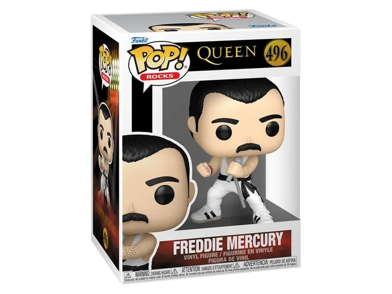 Funko pop rocks: queen -  f. mercury (white singlet)