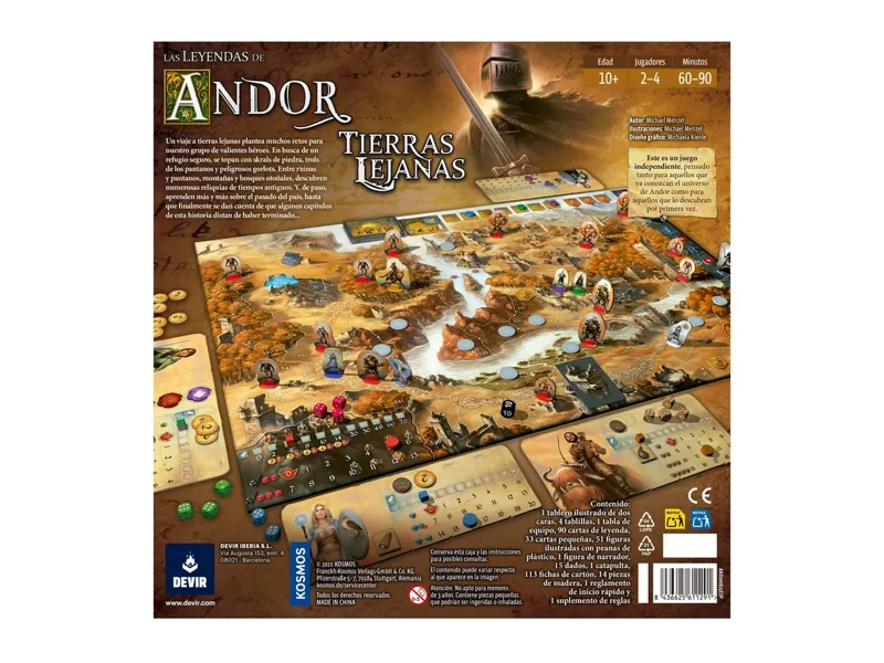 Juego de mesa las leyendas de andor: tierras lejanas