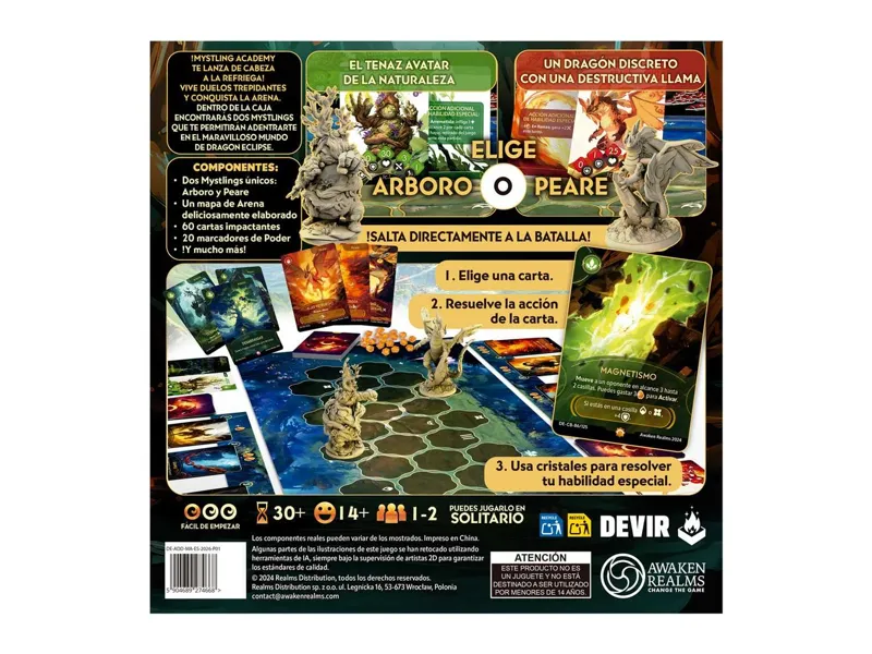 Juego de mesa dragon eclipse: mystling academy -  peare contra arboro